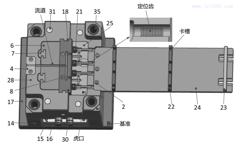 圖10 動模側模具結構3D圖